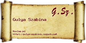 Gulya Szabina névjegykártya