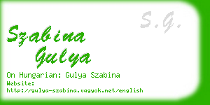 szabina gulya business card